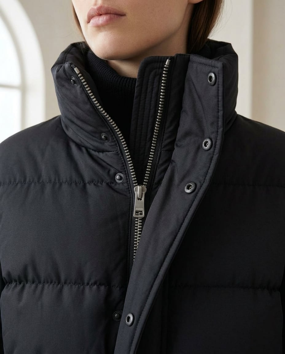 Amelia | Detachable-Belt Ribbed-Cuff Women's Quilted Jacket for Winter