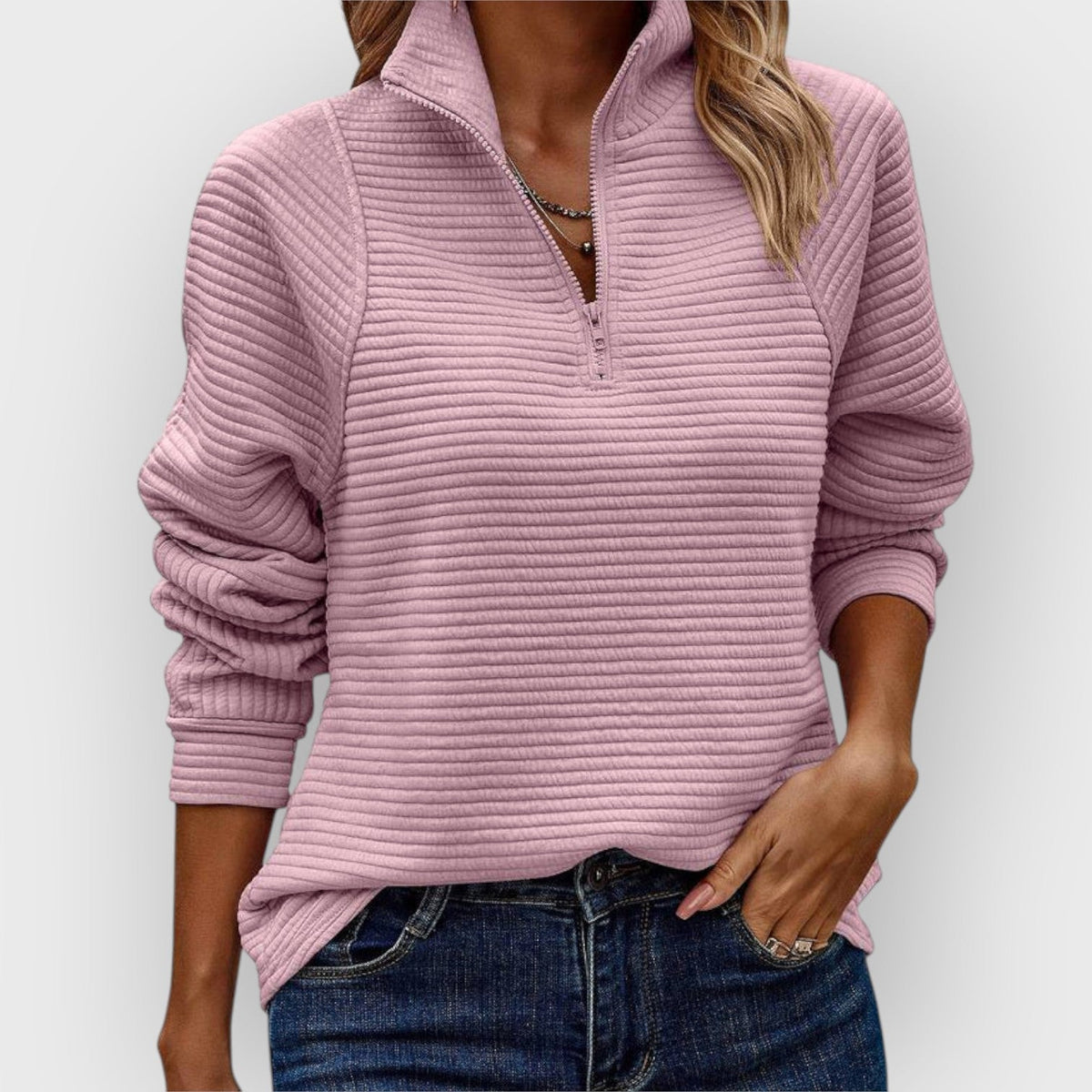 Demelza | Sophisticated Zip Women's Sweater