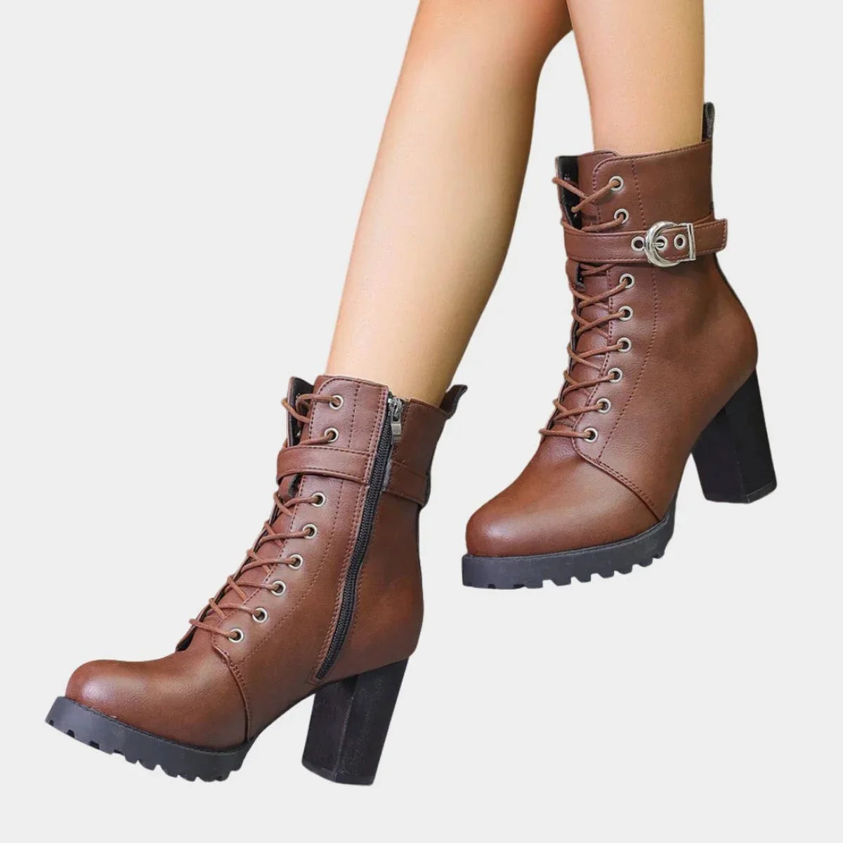 Tessa | Rugged Lace-Up Ankle Boots