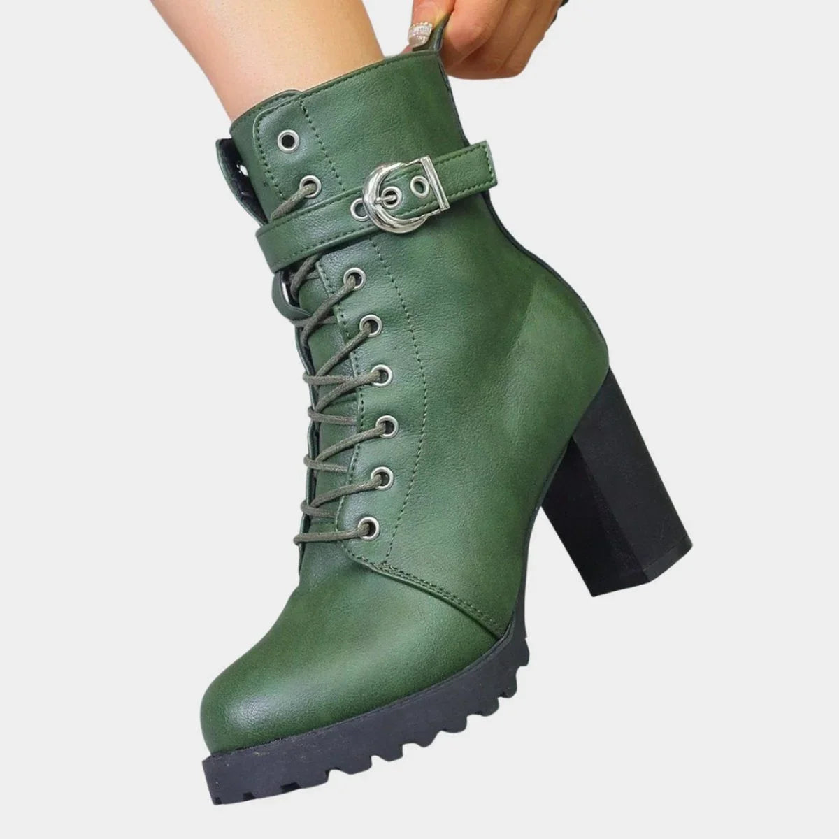Tessa | Rugged Lace-Up Ankle Boots