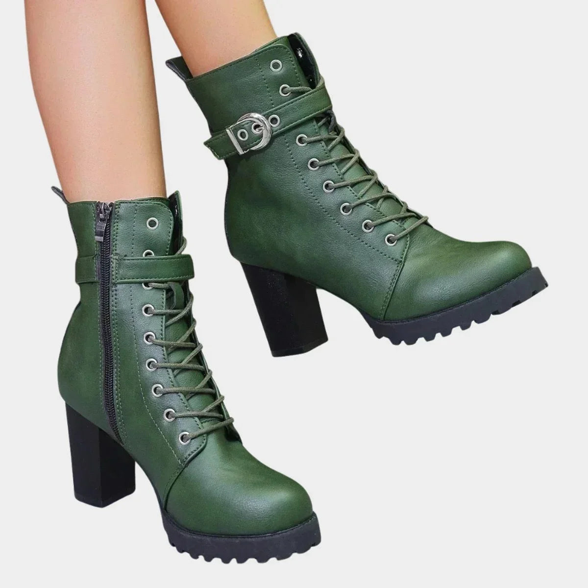 Tessa | Rugged Lace-Up Ankle Boots