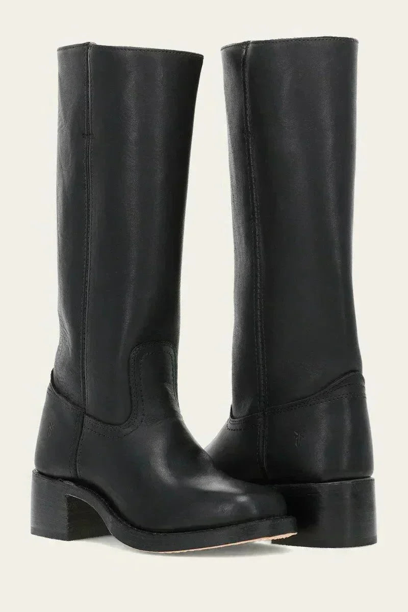 Leonie | Leather and Suede Women Knee High Boots for Winter