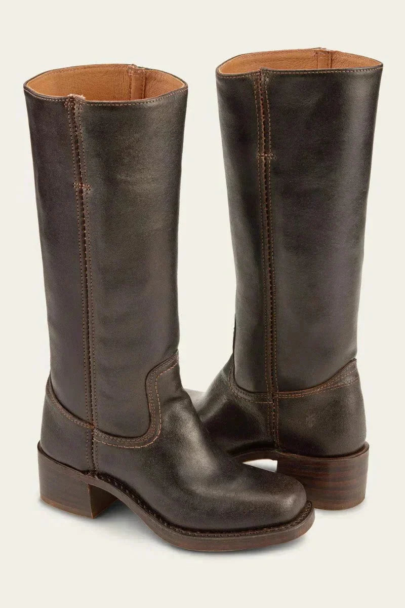 Leonie | Leather and Suede Women Knee High Boots for Winter