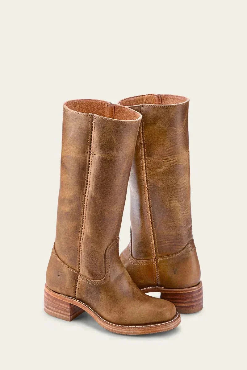 Leonie | Leather and Suede Women Knee High Boots for Winter
