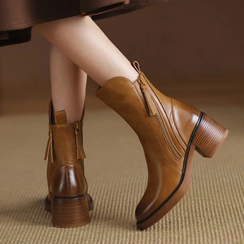 Naomi | Practical Zip-Up Ankle Boots