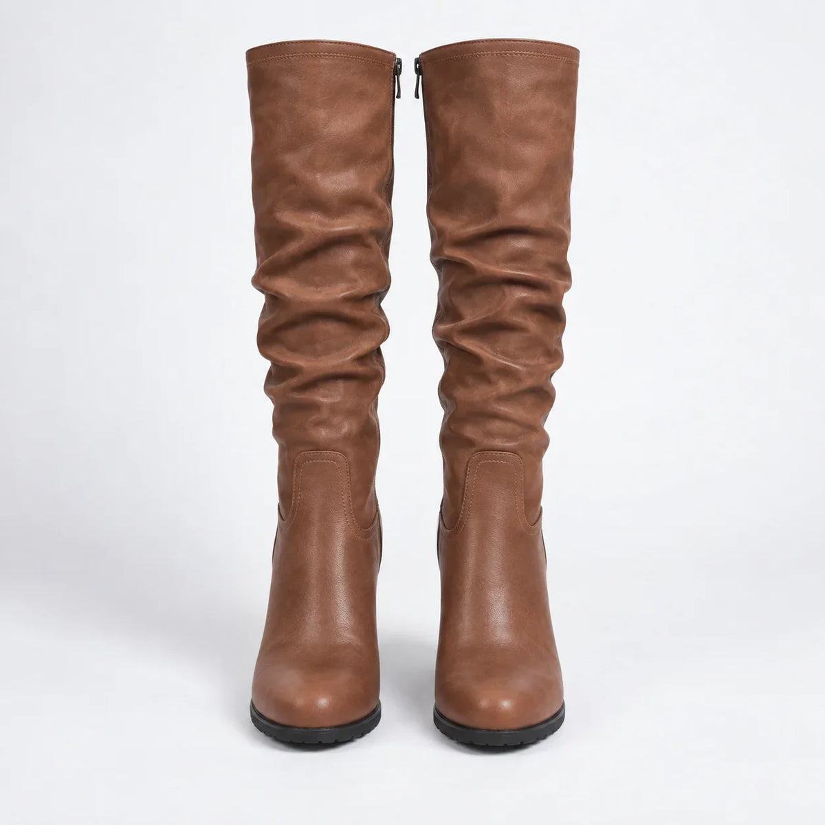 Briar | Gathered-Shaft Chunky Women Knee High Boots for Winter