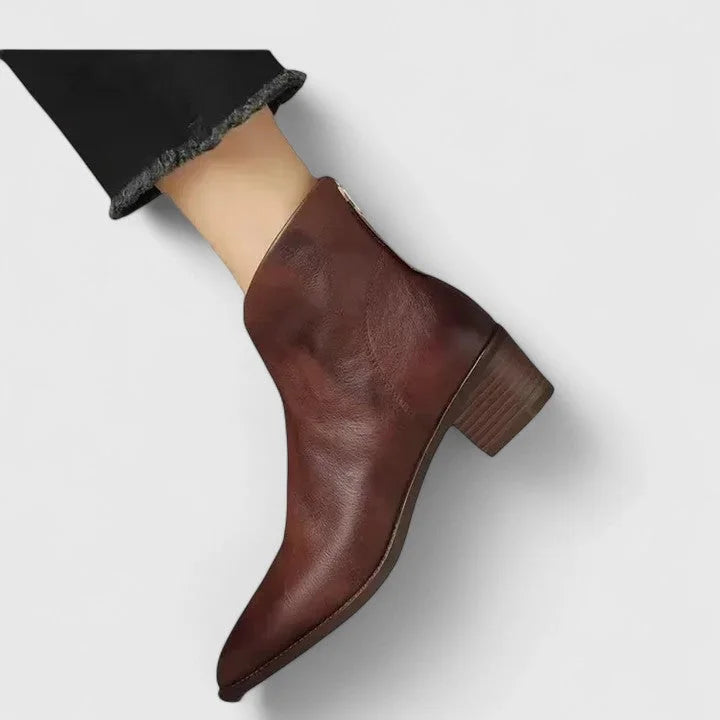 Lola | Refined V-Cut Topline Ankle Boots