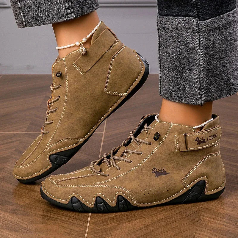Nina | Sturdy Lace-Up Ankle Boots