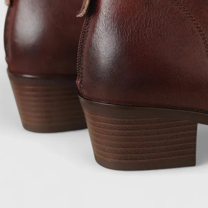 Hazel | Elegant V-Cut Side Ankle Boots