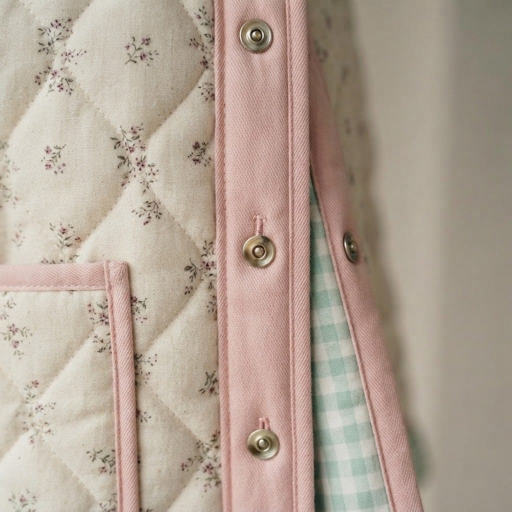 Ella | Floral Gingham-Lined Women's Quilted Jacket for Winter