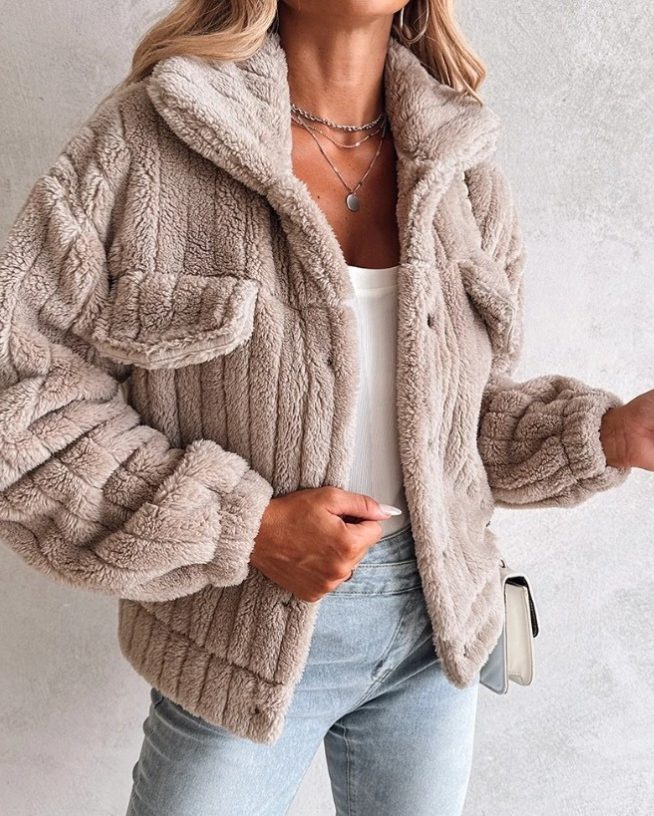 Tess | Oversized Sherpa Jacket for Winter