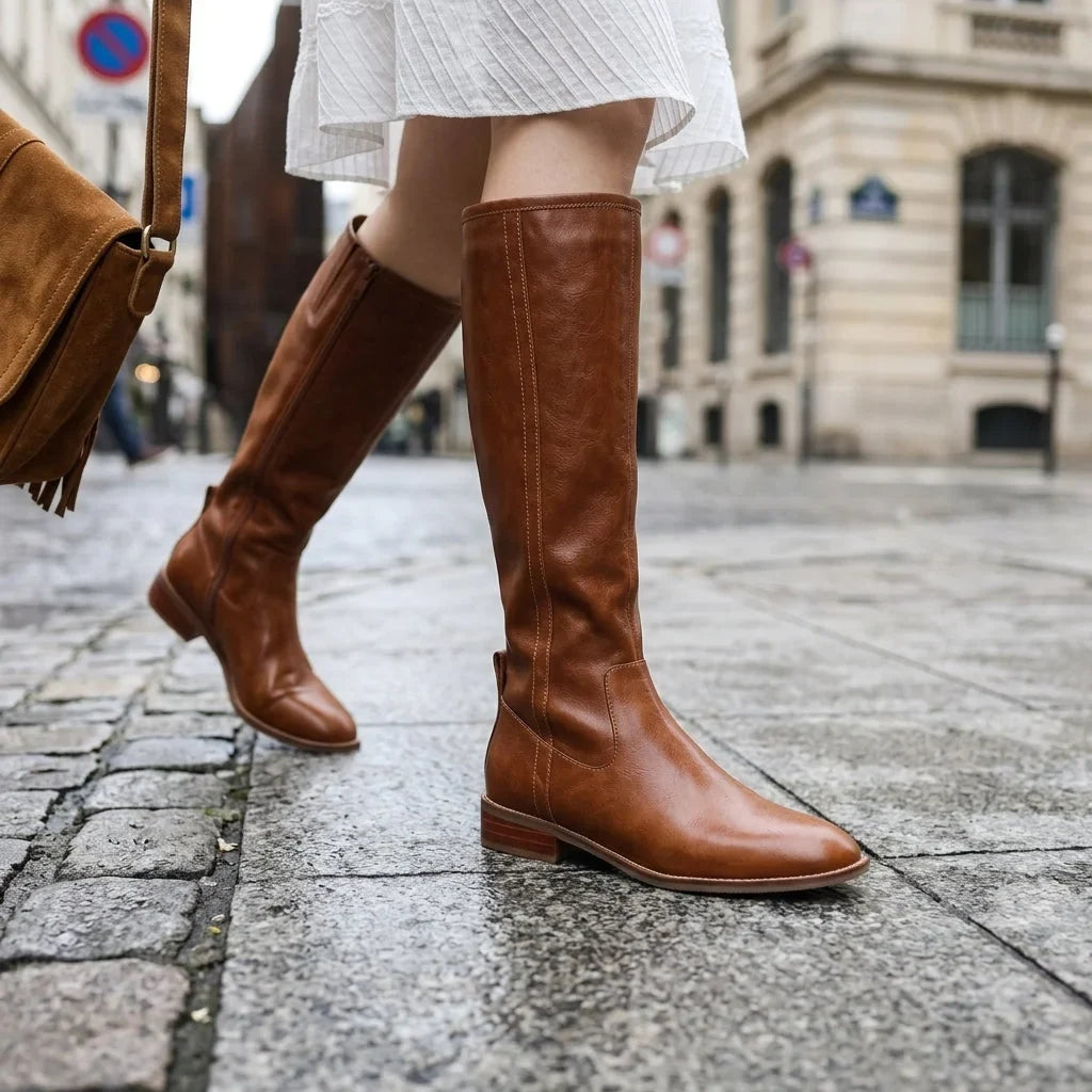 Xanthe | Riding-Style Women Knee High Boots for Winter