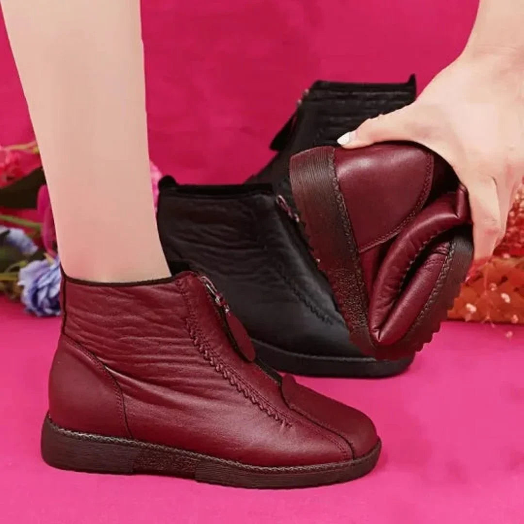 Ursula | Warm Zip-Up Ankle Boots
