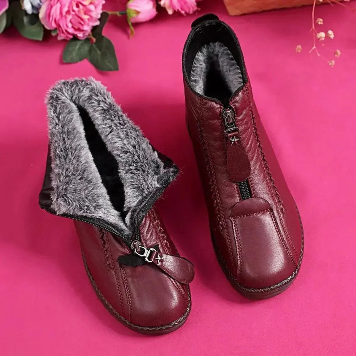 Ursula | Warm Zip-Up Ankle Boots