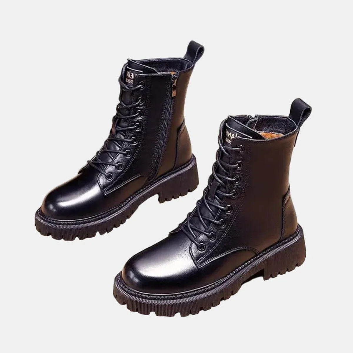 Quinn | Fleece-Lined Combat Ankle Boots