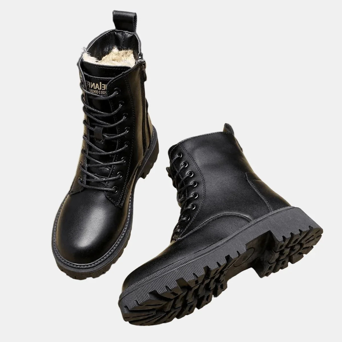 Quinn | Fleece-Lined Combat Ankle Boots