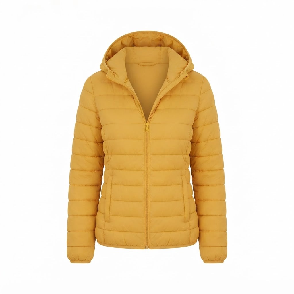 Beatrix | Mustard Hooded Women's Quilted Jacket for Winter