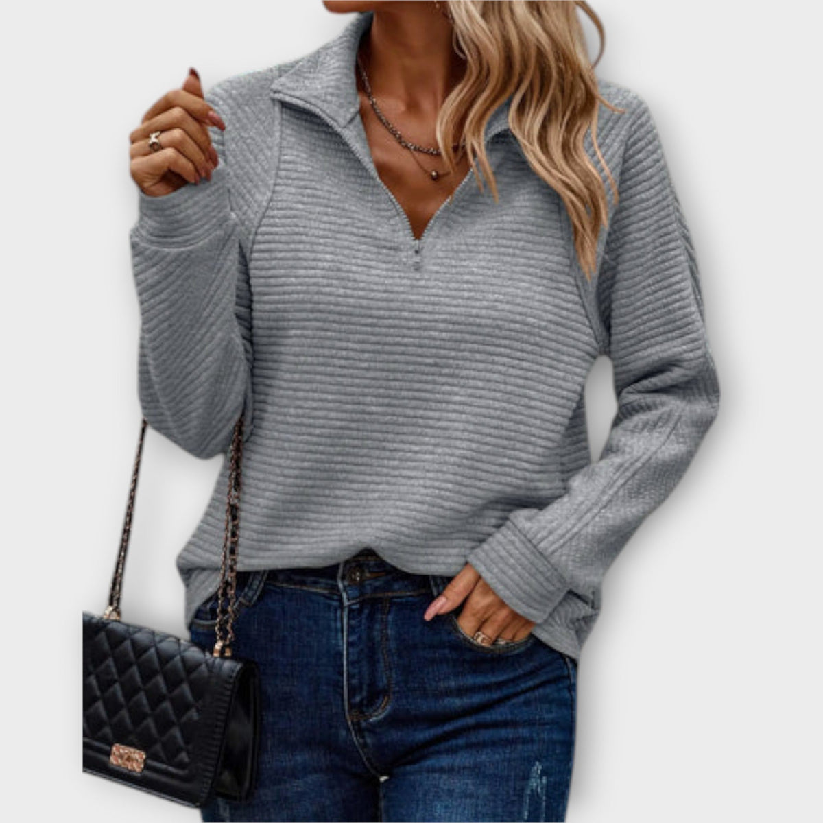 Demelza | Sophisticated Zip Women's Sweater