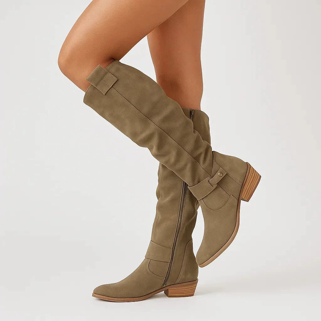 Aveline | Suede Women Knee High Boots for Winter