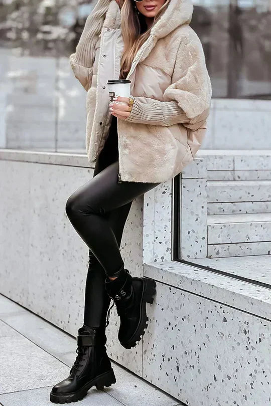 Perpetua | Hooded Faux Fur Puffer Jacket