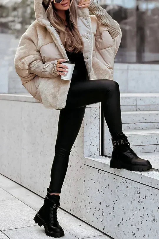 Perpetua | Hooded Faux Fur Puffer Jacket