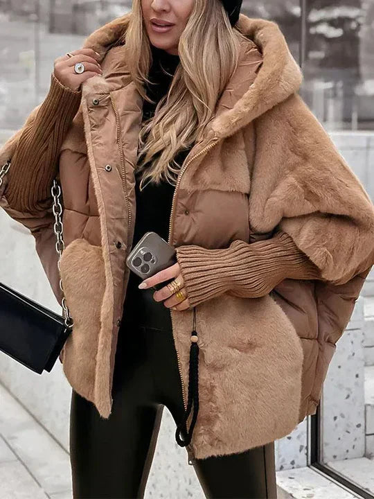 Perpetua | Hooded Faux Fur Puffer Jacket