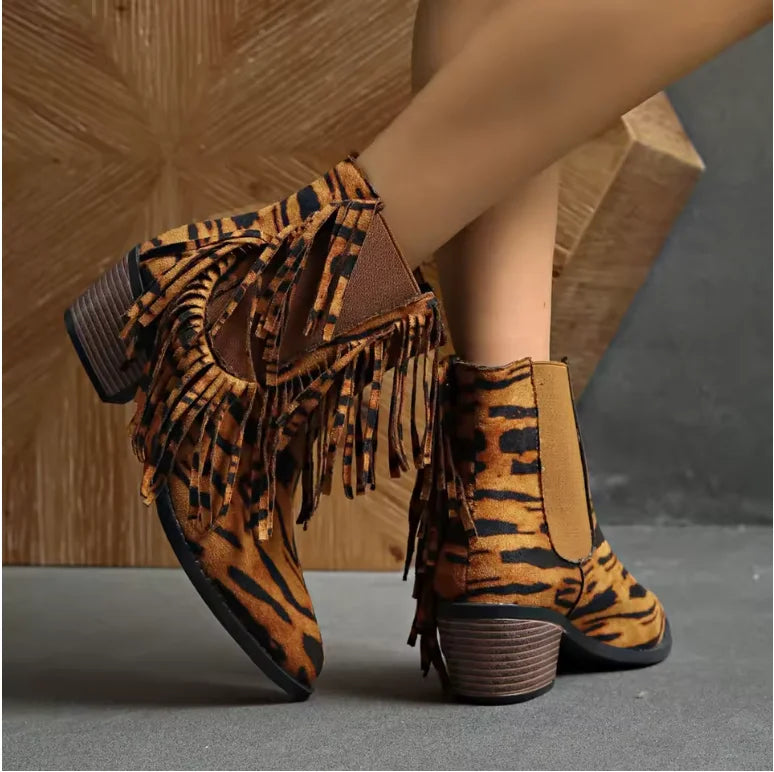 Uma | Playful Fringe Ankle Boots