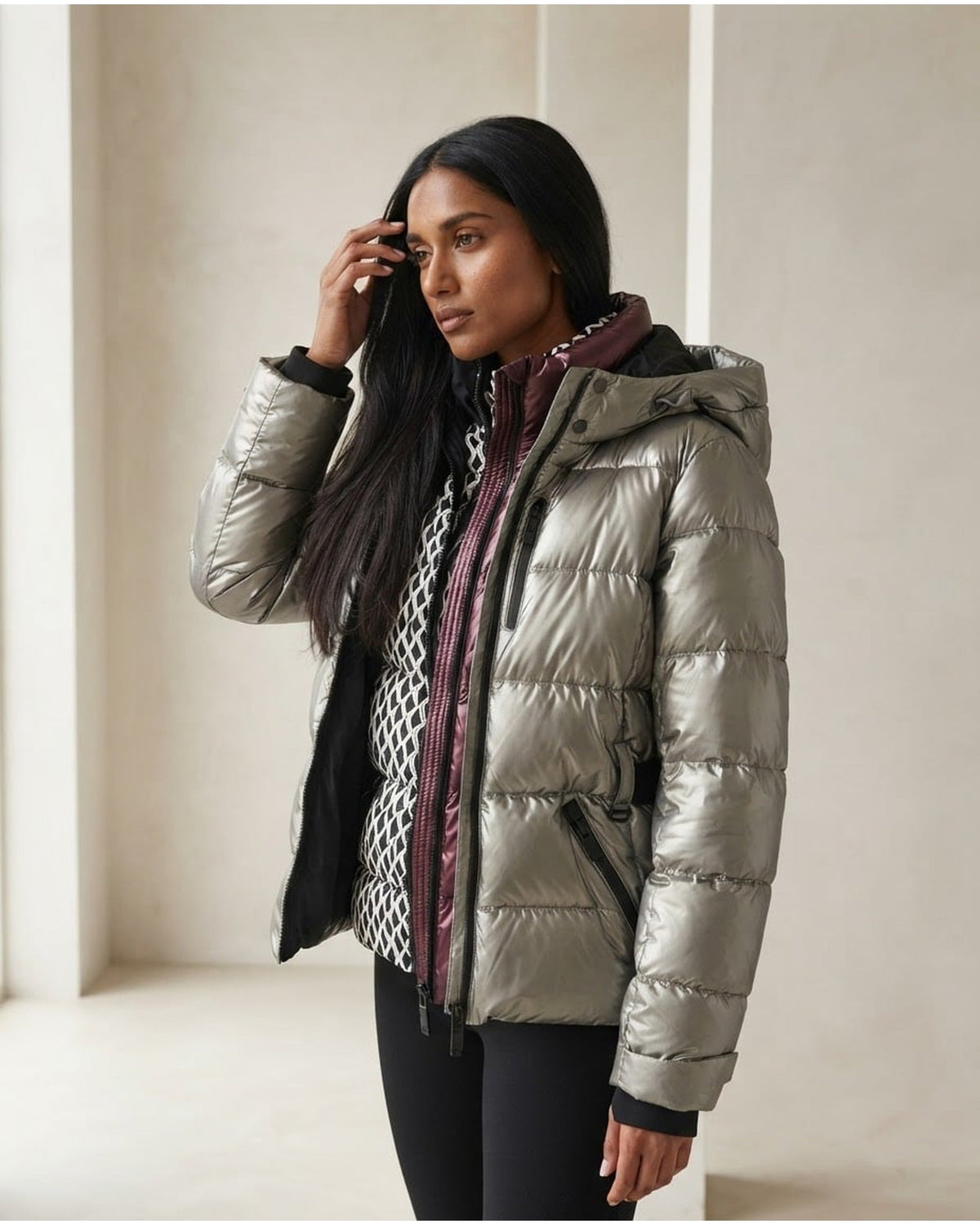 Fiona | Cinched-Waist Stand-Collar Women's Quilted Jacket for Winter
