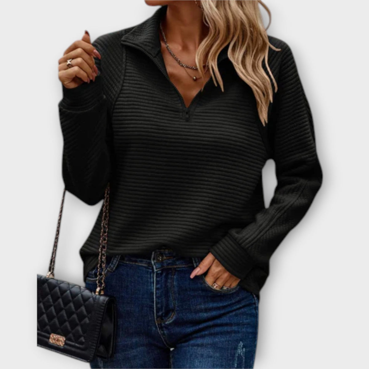 Demelza | Sophisticated Zip Women's Sweater
