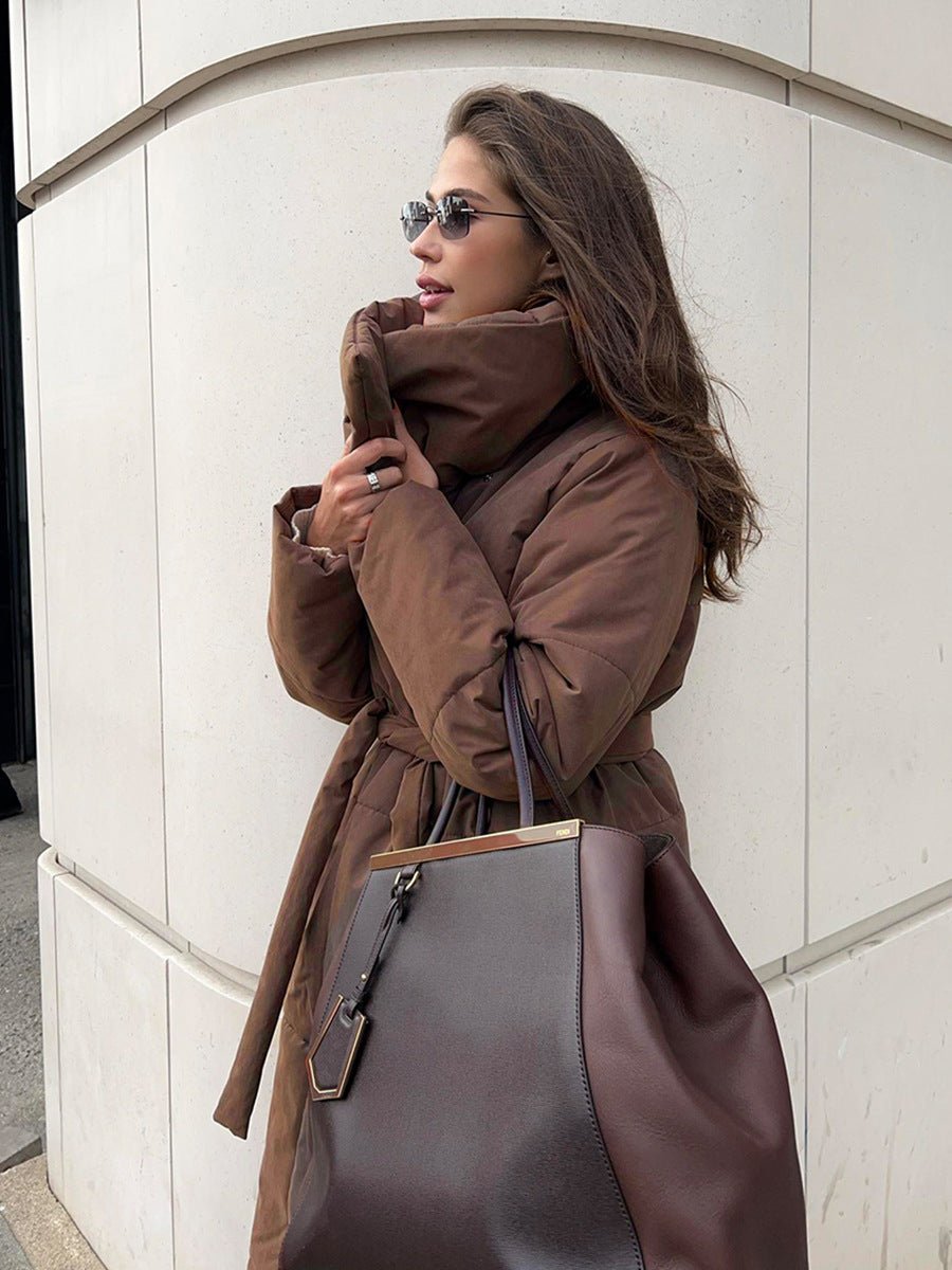 Savandra | Standing-Collar Cotton Women's Winter Coat for Cold-Weather