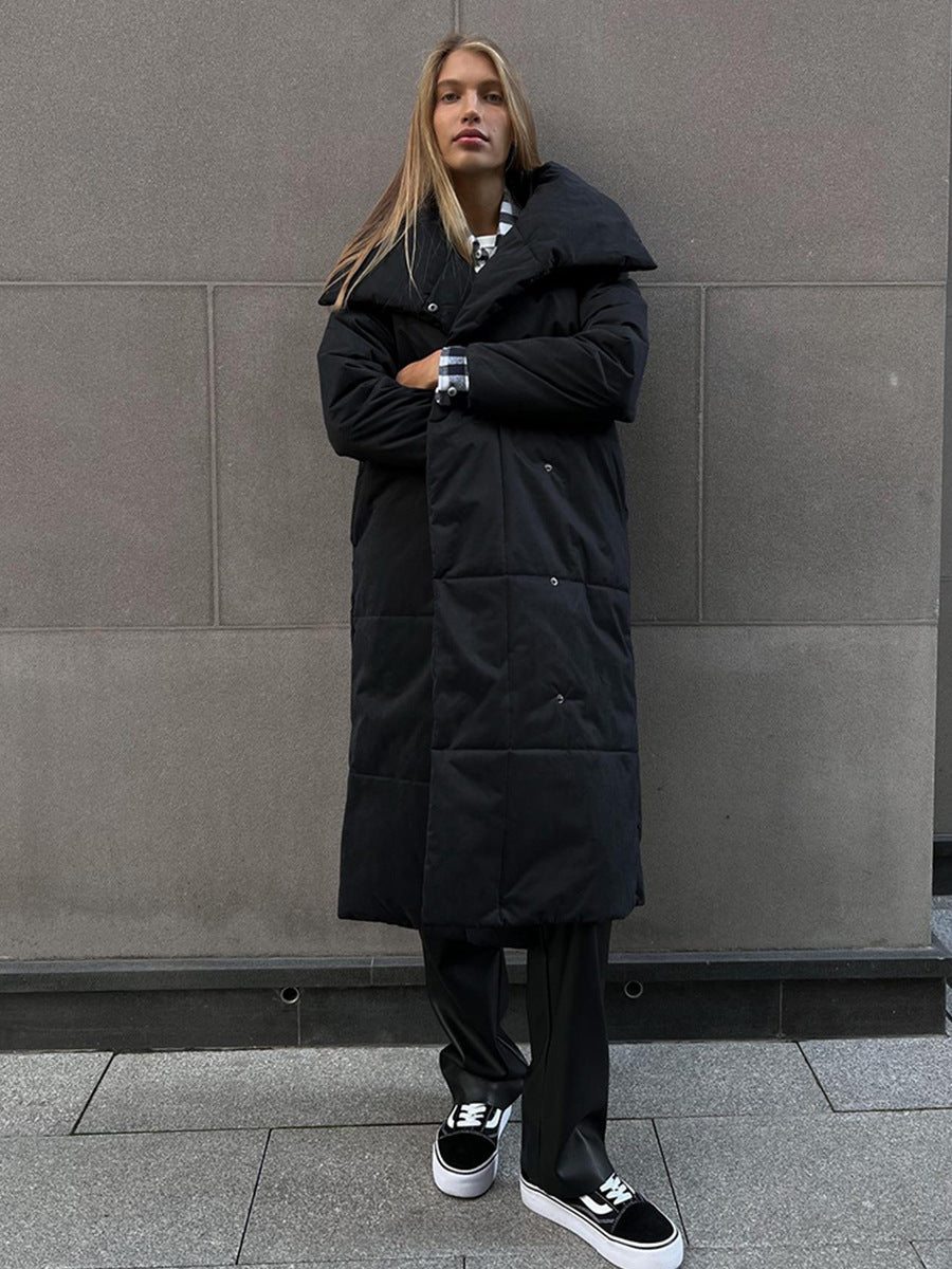 Savandra | Standing-Collar Cotton Women's Winter Coat for Cold-Weather