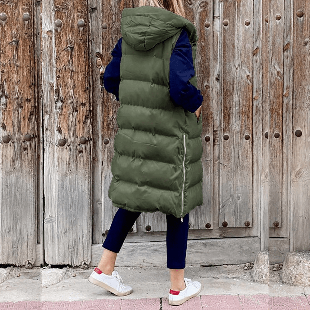 Celeni | Padded Hooded Women's Puffer Vest for Winter