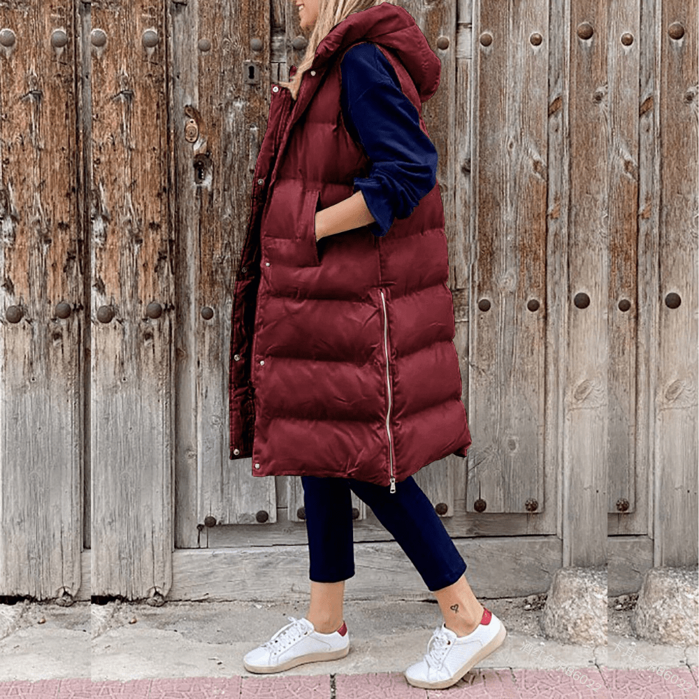 Celeni | Padded Hooded Women's Puffer Vest for Winter