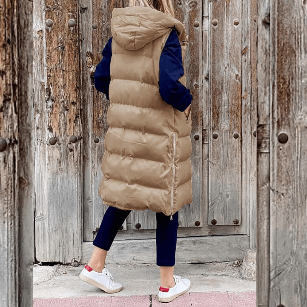 Celeni | Padded Hooded Women's Puffer Vest for Winter