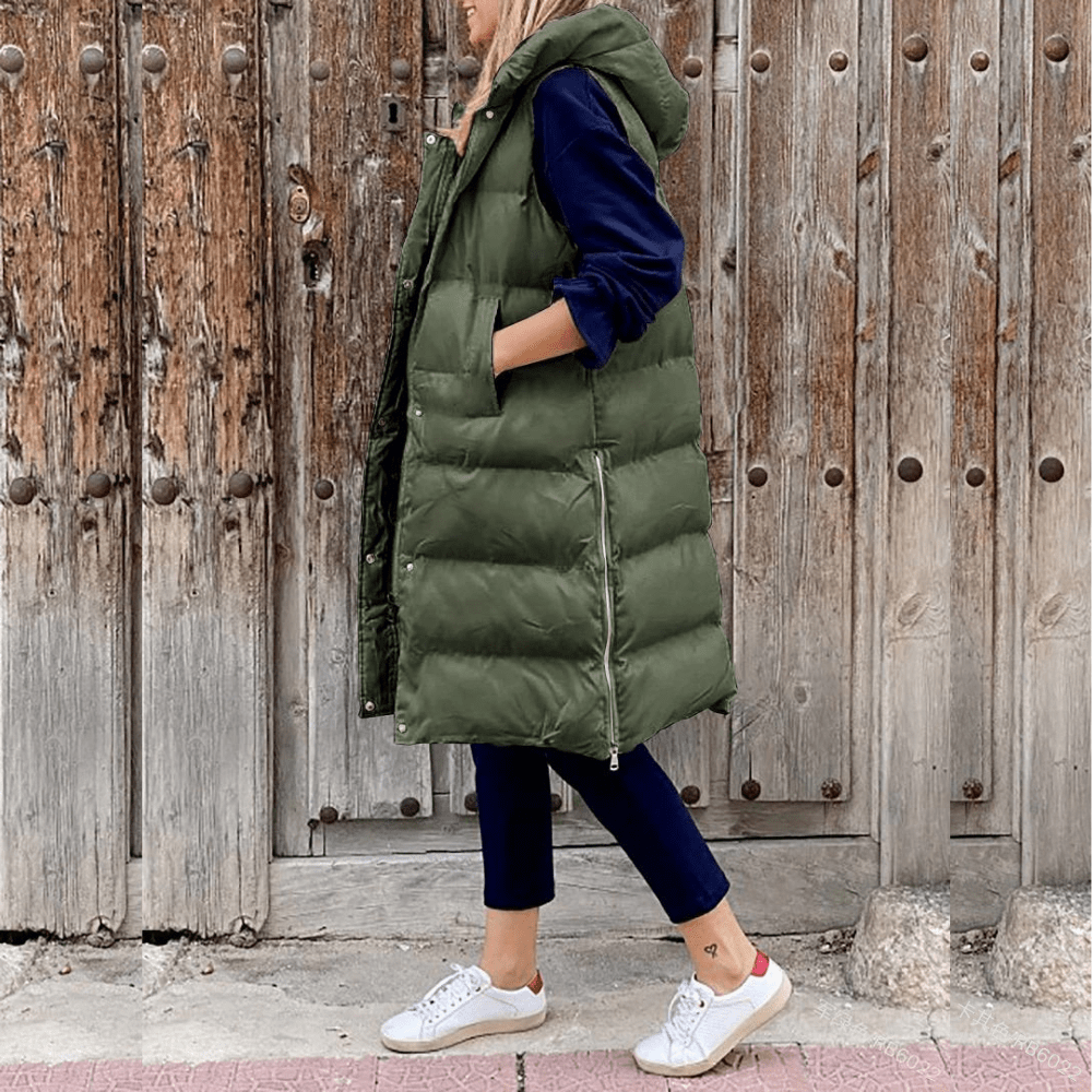 Celeni | Padded Hooded Women's Puffer Vest for Winter