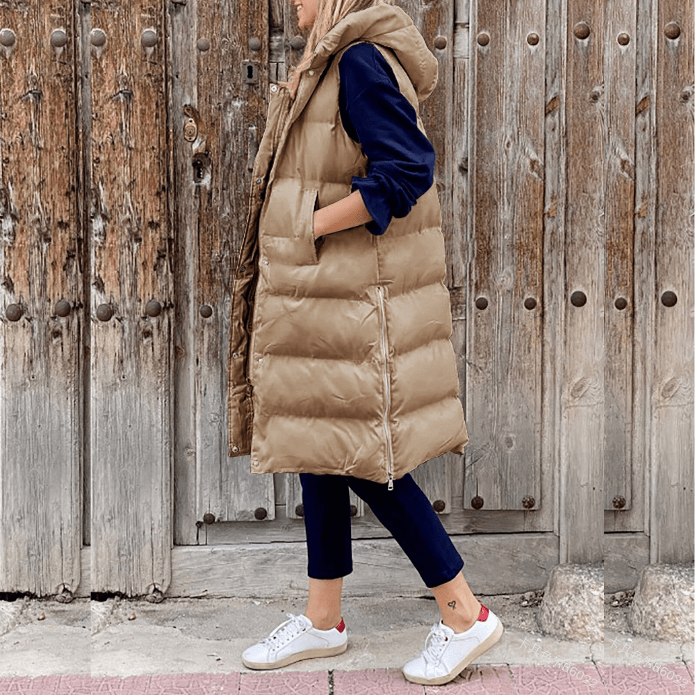 Celeni | Padded Hooded Women's Puffer Vest for Winter