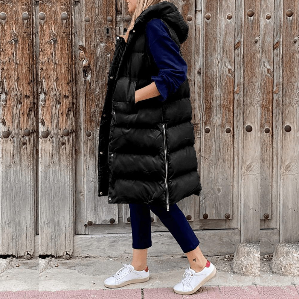 Celeni | Padded Hooded Women's Puffer Vest for Winter