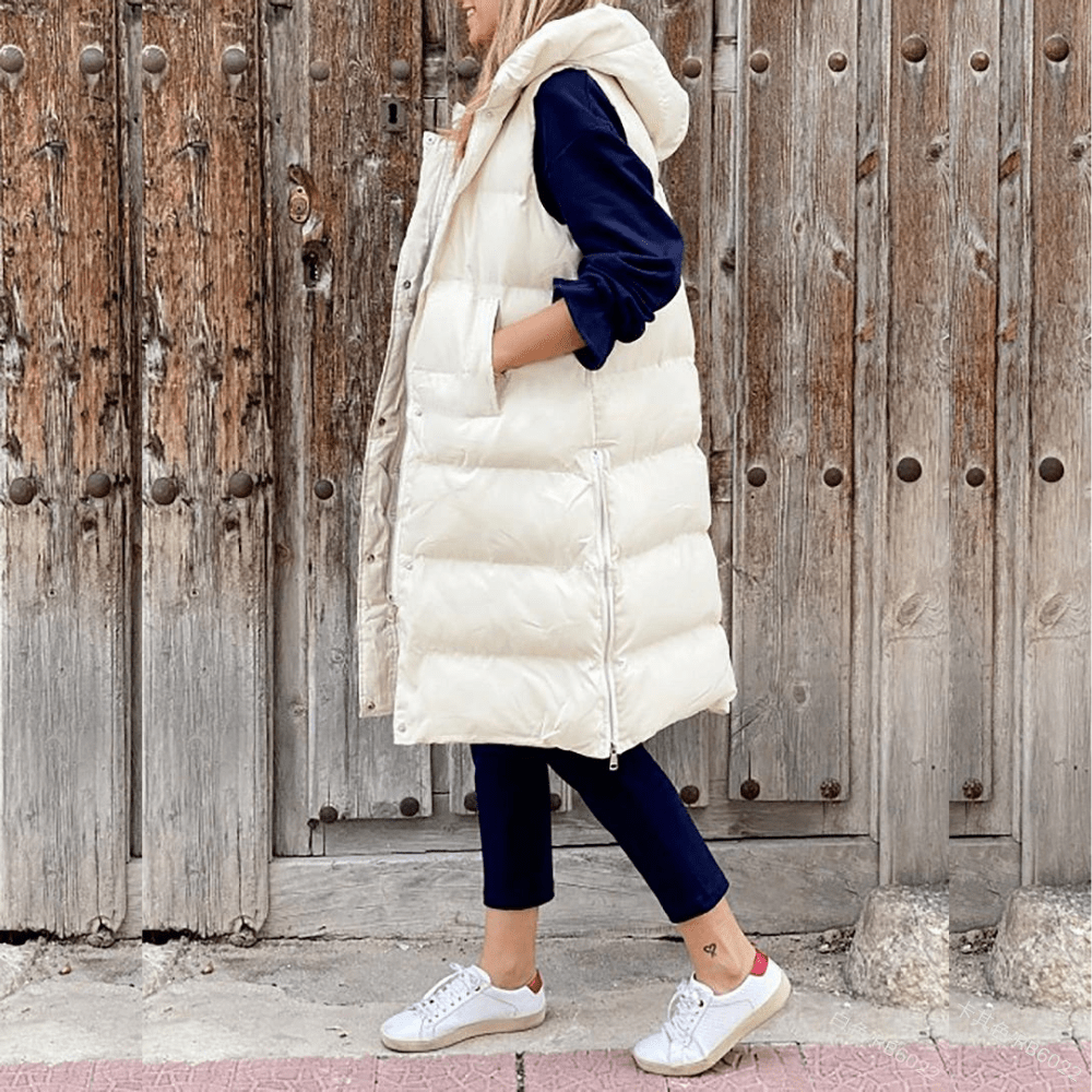 Celeni | Padded Hooded Women's Puffer Vest for Winter