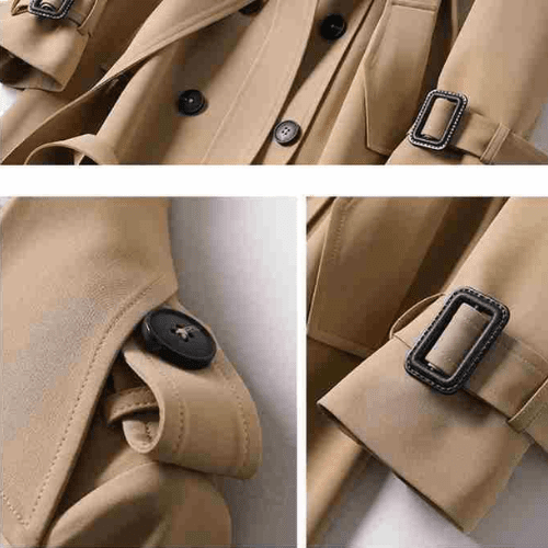 Marisande | Double-Button Plaid-Lined Women's Trench Coat for Fall
