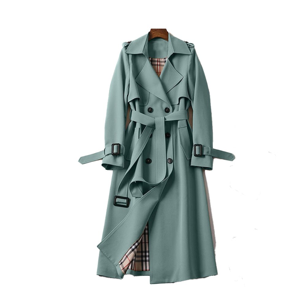 Marisande | Double-Button Plaid-Lined Women's Trench Coat for Fall