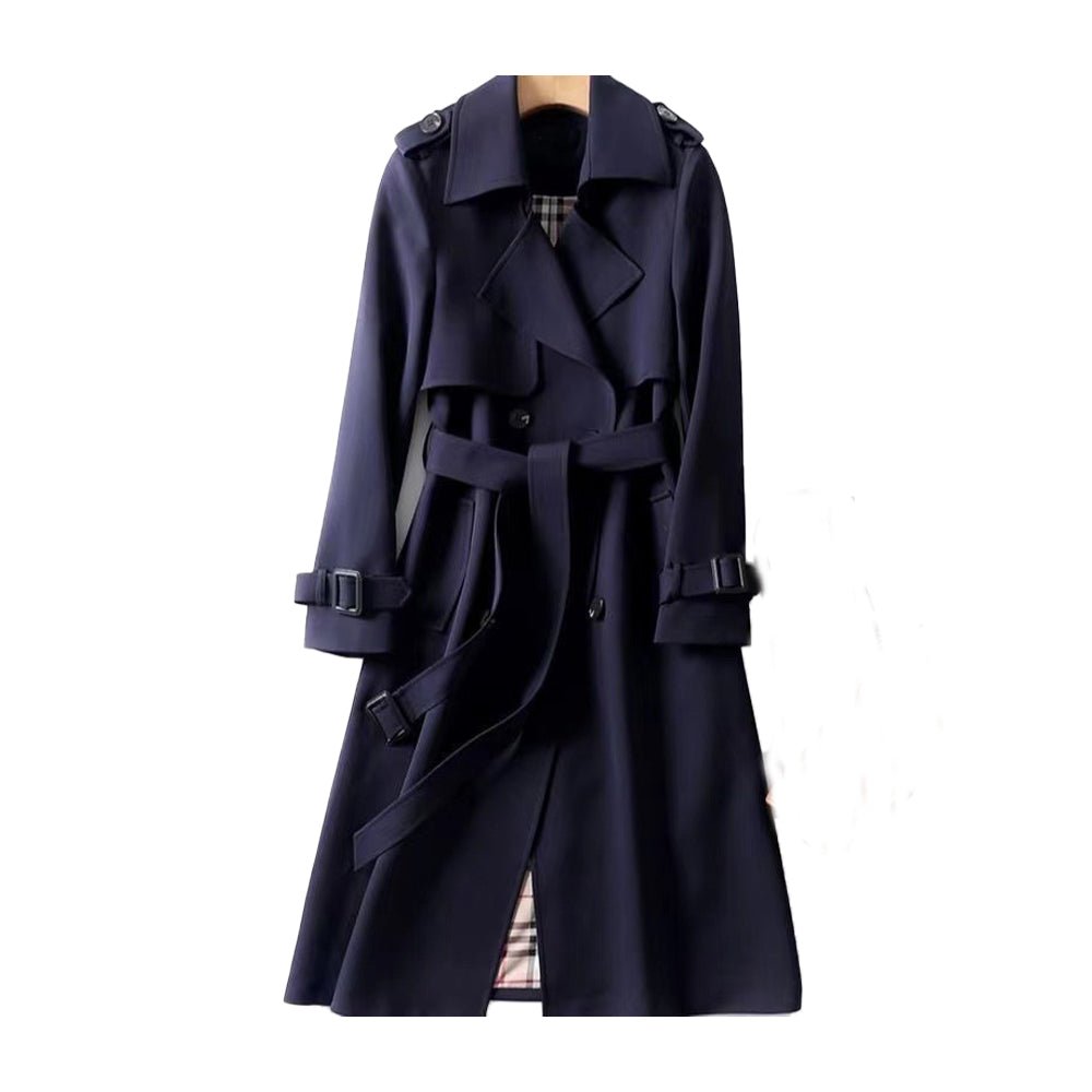 Marisande | Double-Button Plaid-Lined Women's Trench Coat for Fall