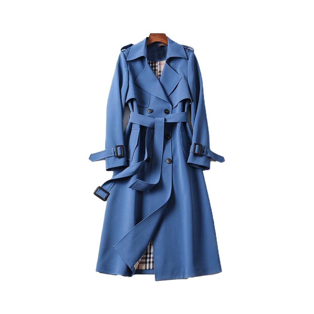 Marisande | Double-Button Plaid-Lined Women's Trench Coat for Fall