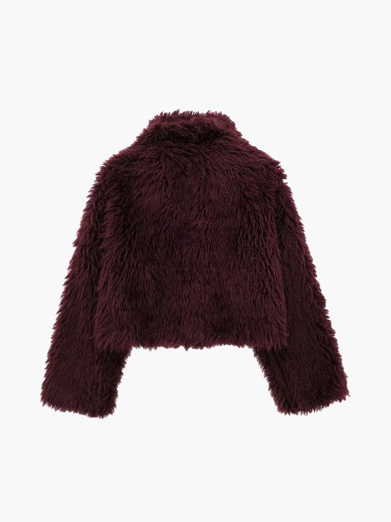 Hesper | Fluffy Lapel-Collar Women's Fur Coat for Winter