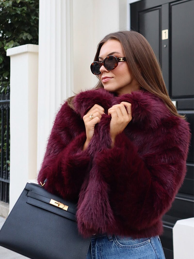 Hesper | Fluffy Lapel-Collar Women's Fur Coat for Winter