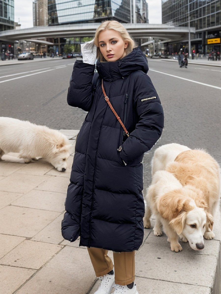 Rozwen | Down-Cotton Padded Long Women's Winter Coat for Cold-Weather