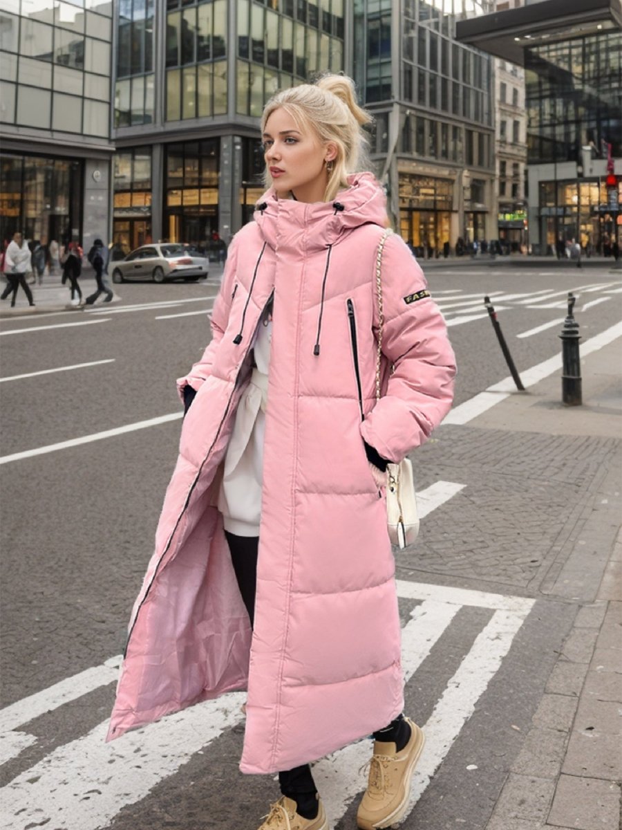 Rozwen | Down-Cotton Padded Long Women's Winter Coat for Cold-Weather