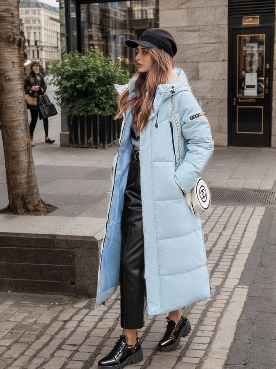 Rozwen | Down-Cotton Padded Long Women's Winter Coat for Cold-Weather