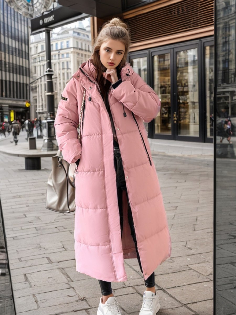 Rozwen | Down-Cotton Padded Long Women's Winter Coat for Cold-Weather