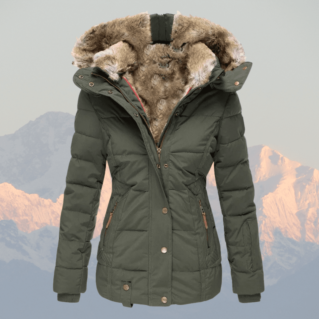 Liana | Down-Puffer Faux Fur-Hood Women's Winter Jacket for Cold-Weather