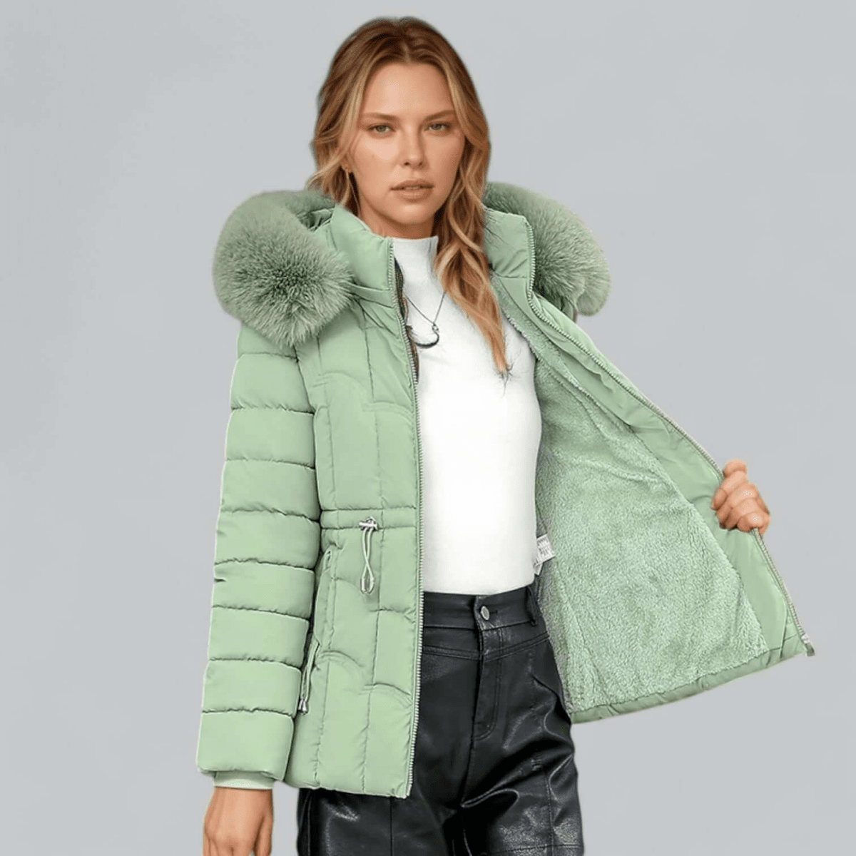 Miravel | Quilted-Insulated Tailored-Fit Women's Parka Coat for Winter